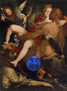 Gazing Ball (Spranger Hercules, Deianira, and Centaur Nessus)