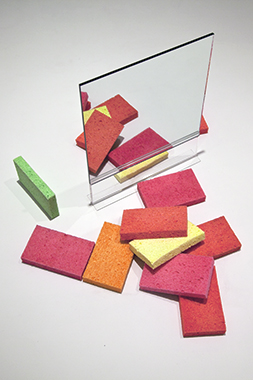Sponges with Single Double-Sided Floor Mirror