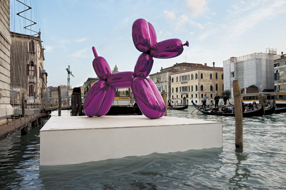 Balloon Dog (Magenta) by Jeff Koons. Where Are We Going: Selections from the François Pinault Collection, Palazzo Grassi, 2006.